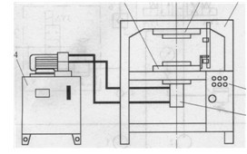 石材模壓成型機結(jié)構(gòu)示意圖